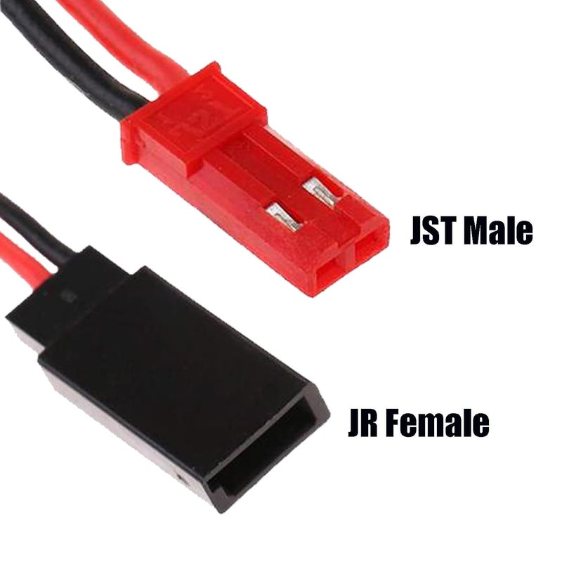 AEDIKO 5 Pairs JST Plug to JR Connector Male Female Cable 10cm Servo Adapter Wire for RC Plane Helicopter Car (JST to JR-10pcs) - Image 4
